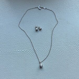 Elegant Silver Necklace and Earring Set